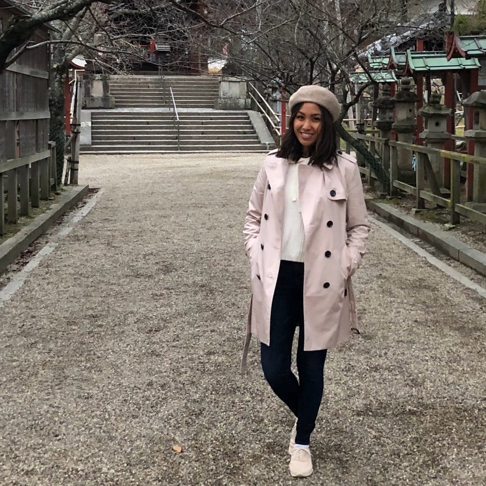 Blush Coach Trench Coat